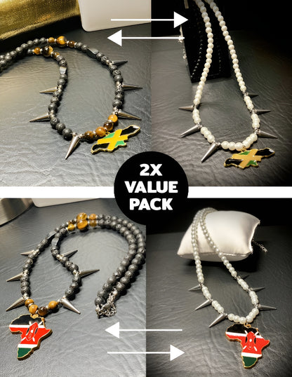 VALUE PACK(2X) The Natural Pearls Spiker + The Tiger Stone Spiker -2pcs Combo Deal