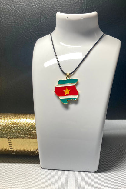 Ultra Country Flag Pendant Necklaces