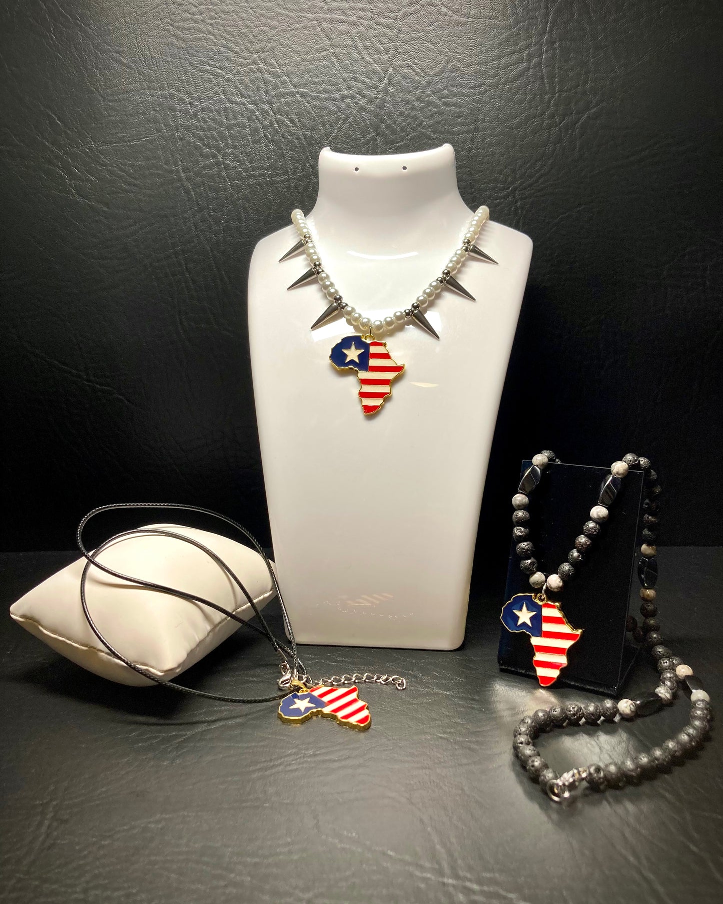 Ultra Country Flag Pendant Necklaces